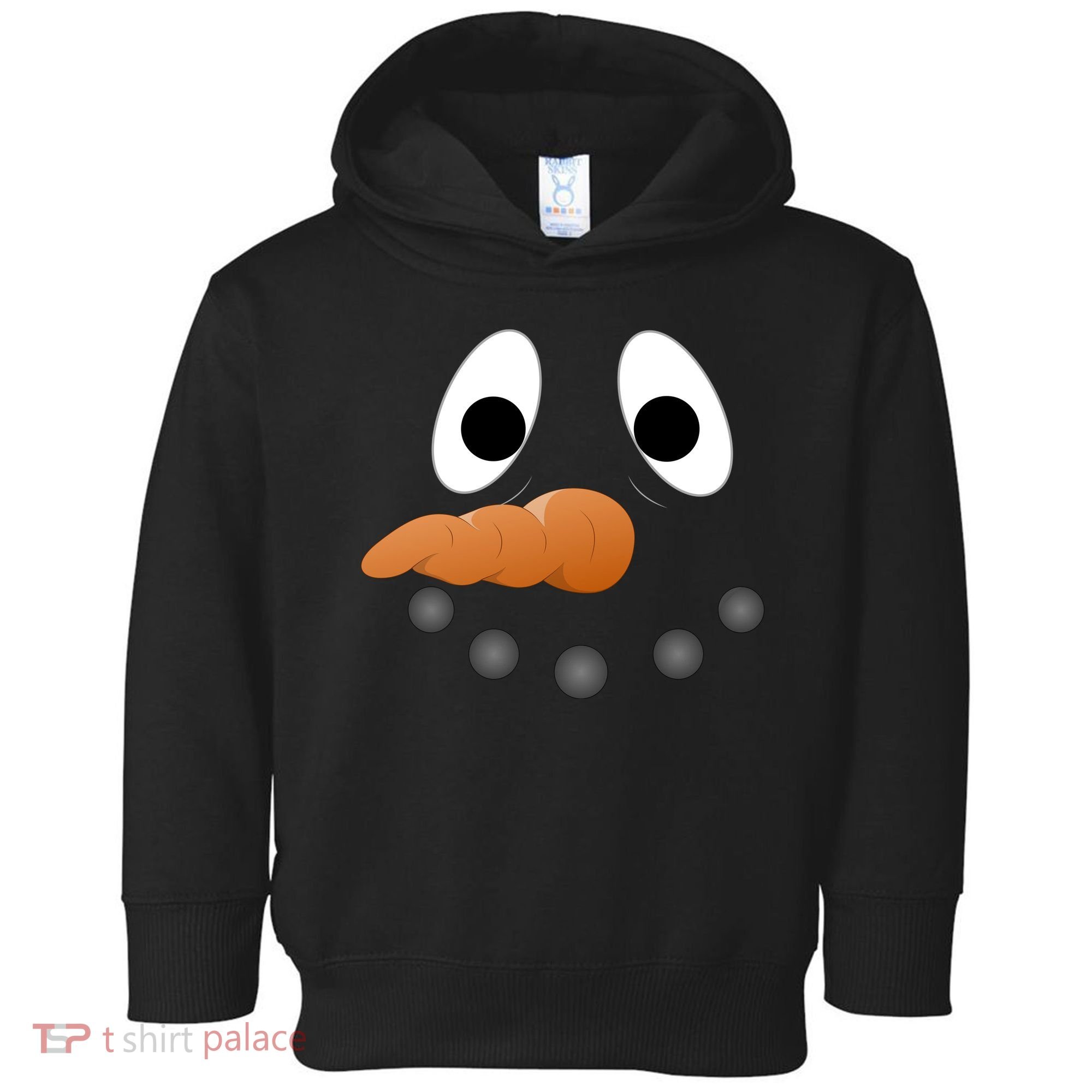 Funny Snowman Face Toddler Hoodie