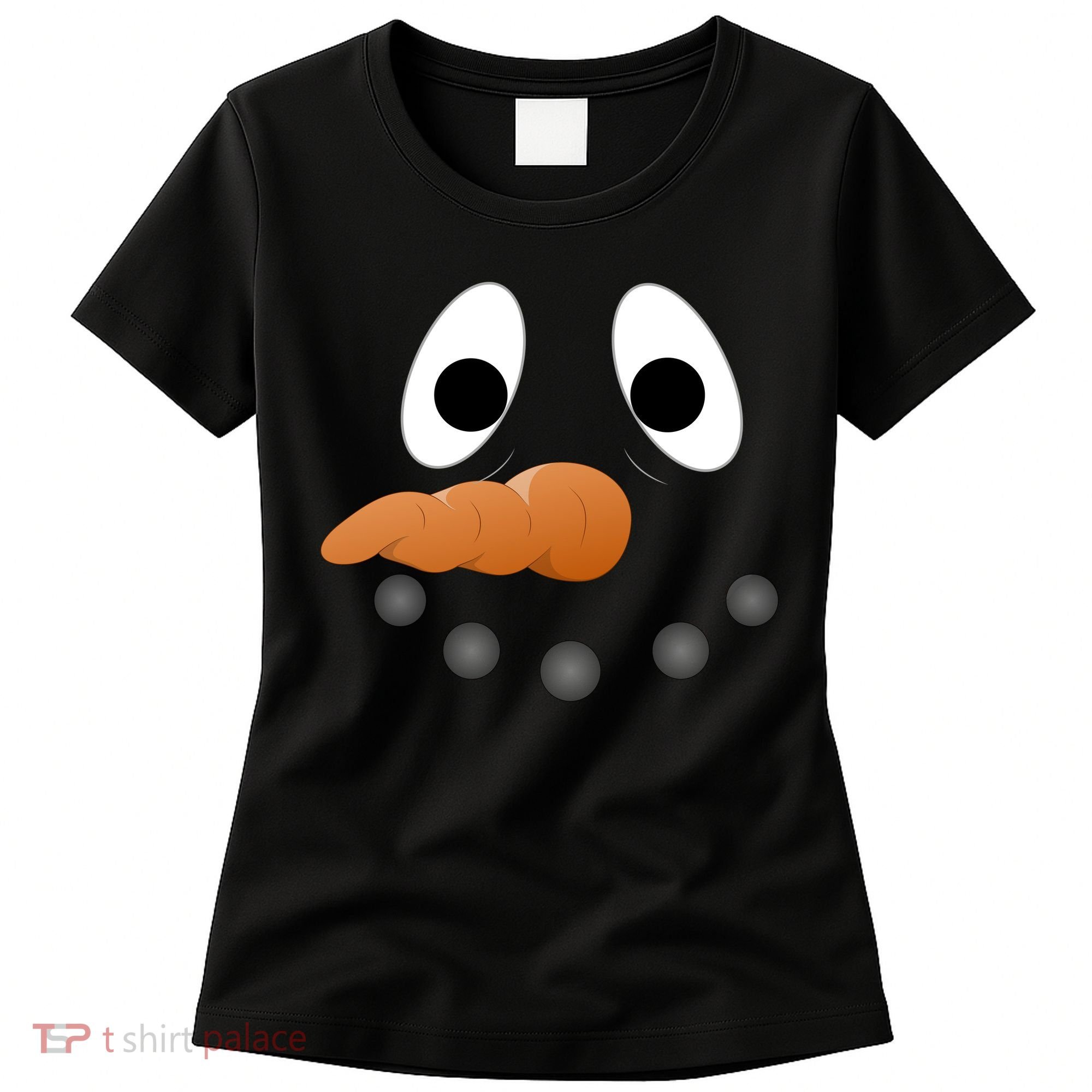 Funny Snowman Face Women's T-Shirt