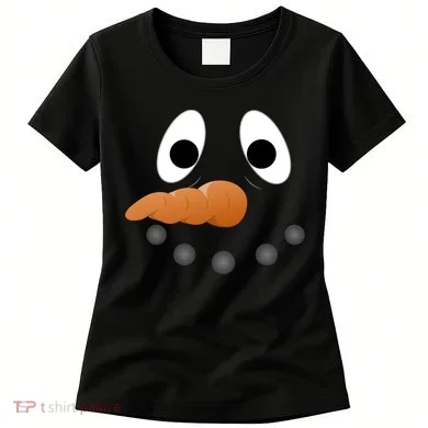Funny Snowman Face Women's T-Shirt