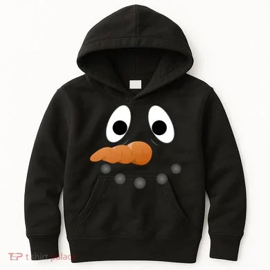 Funny Snowman Face Kids Hoodie