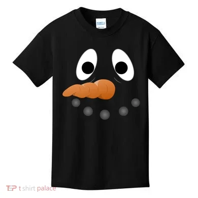 Funny Snowman Face Kids T-Shirt