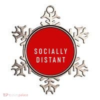 Funny Socially Distant  Ornament thumb 0