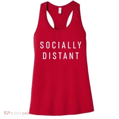 Funny Socially Distant Women's Tank Top