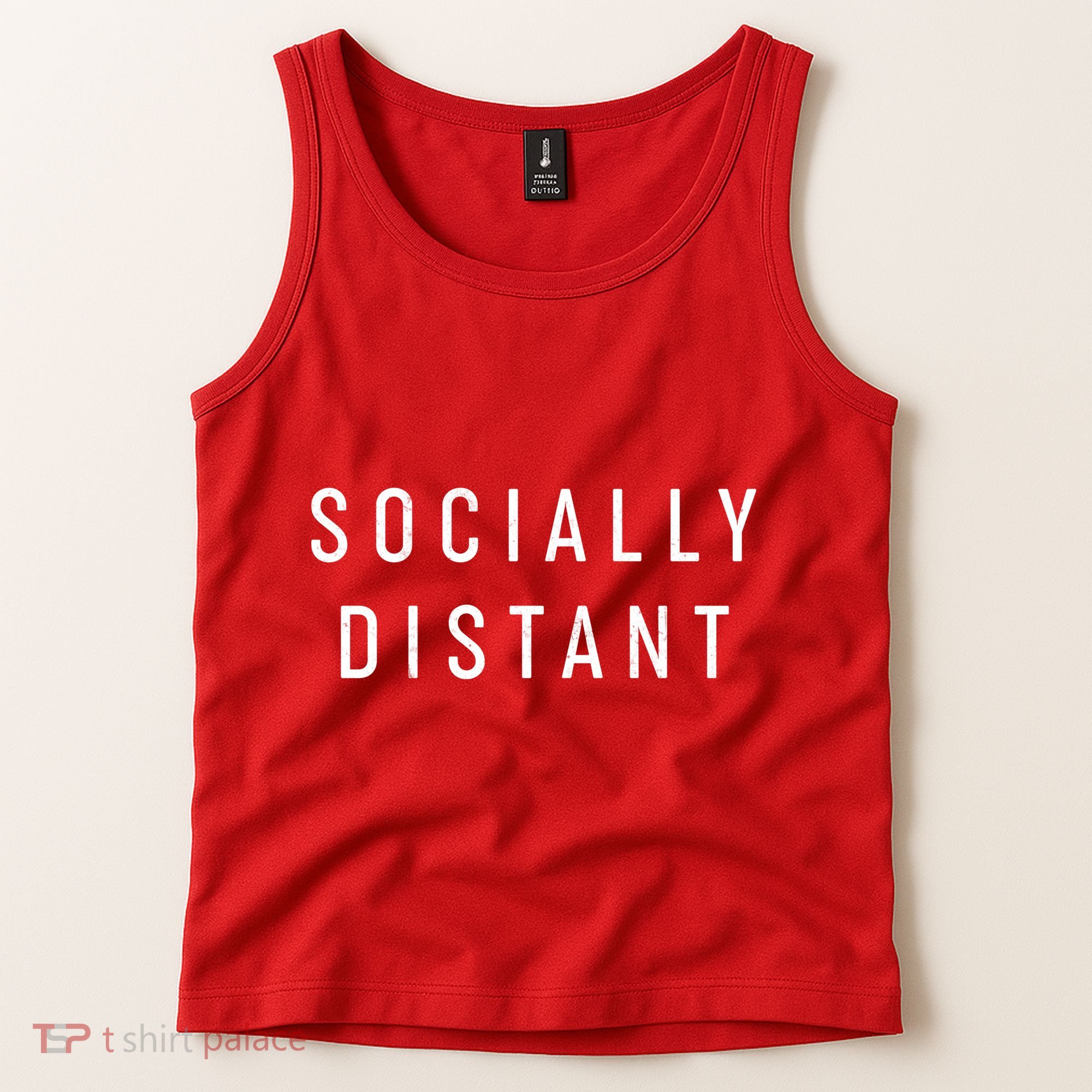 Funny Socially Distant  Tank Top