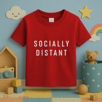 Funny Socially Distant  Toddler T-Shirt thumb 3