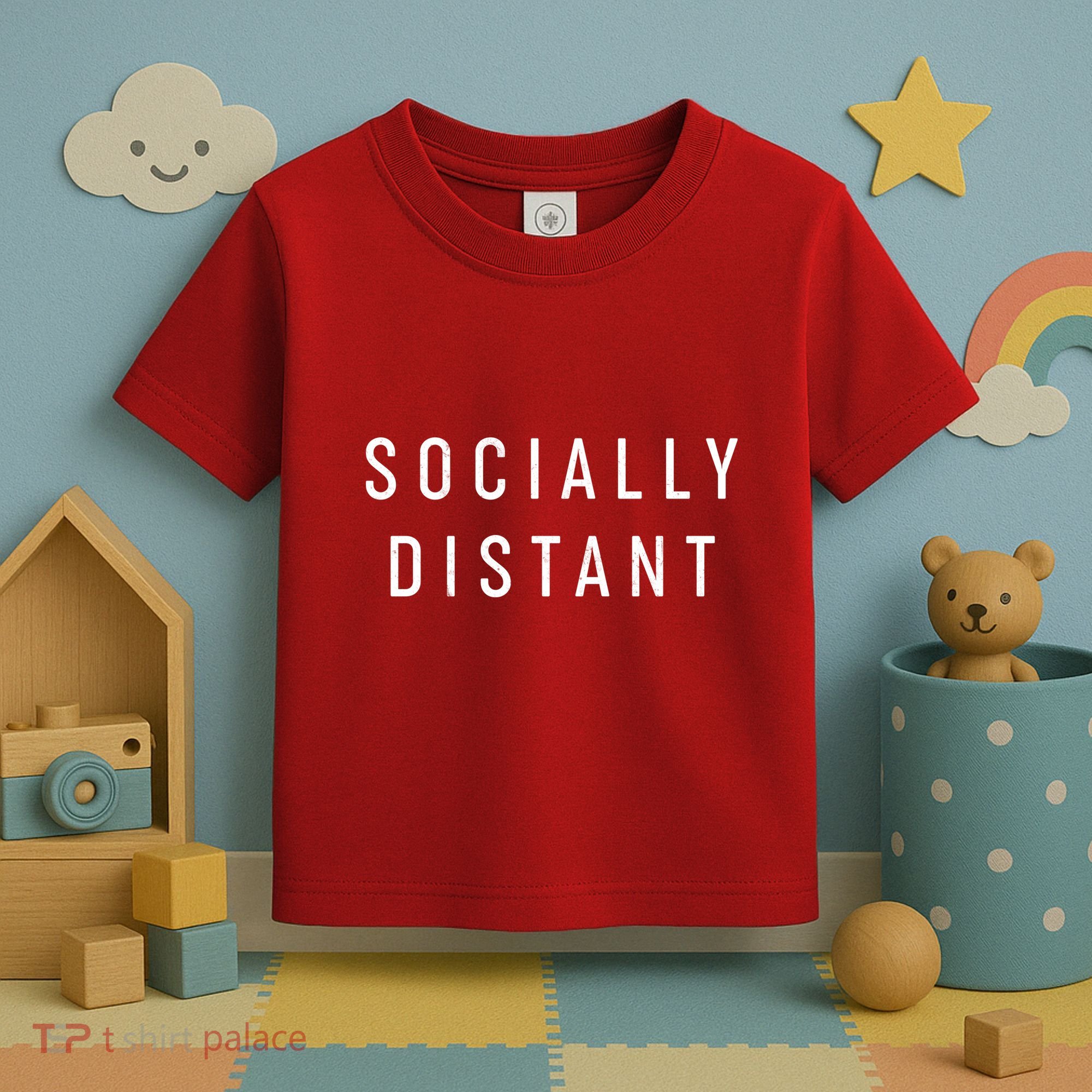 Funny Socially Distant  Toddler T-Shirt