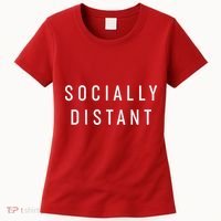 Funny Socially Distant  Women's T-Shirt thumb 0