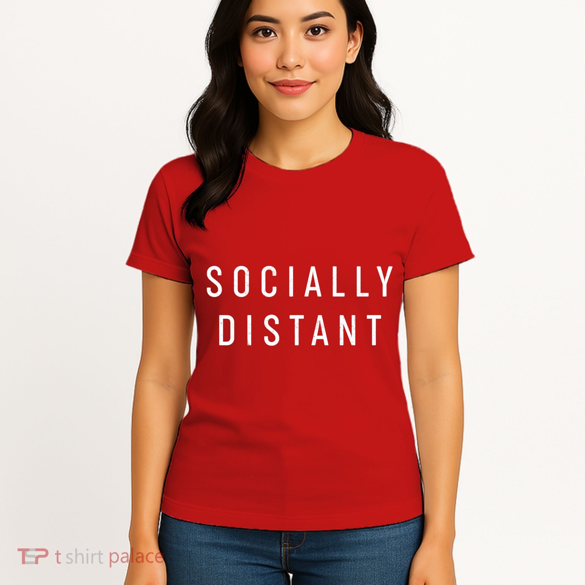 Funny Socially Distant  Women's T-Shirt