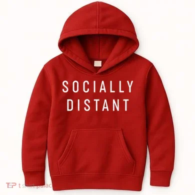 Funny Socially Distant  Kids Hoodie