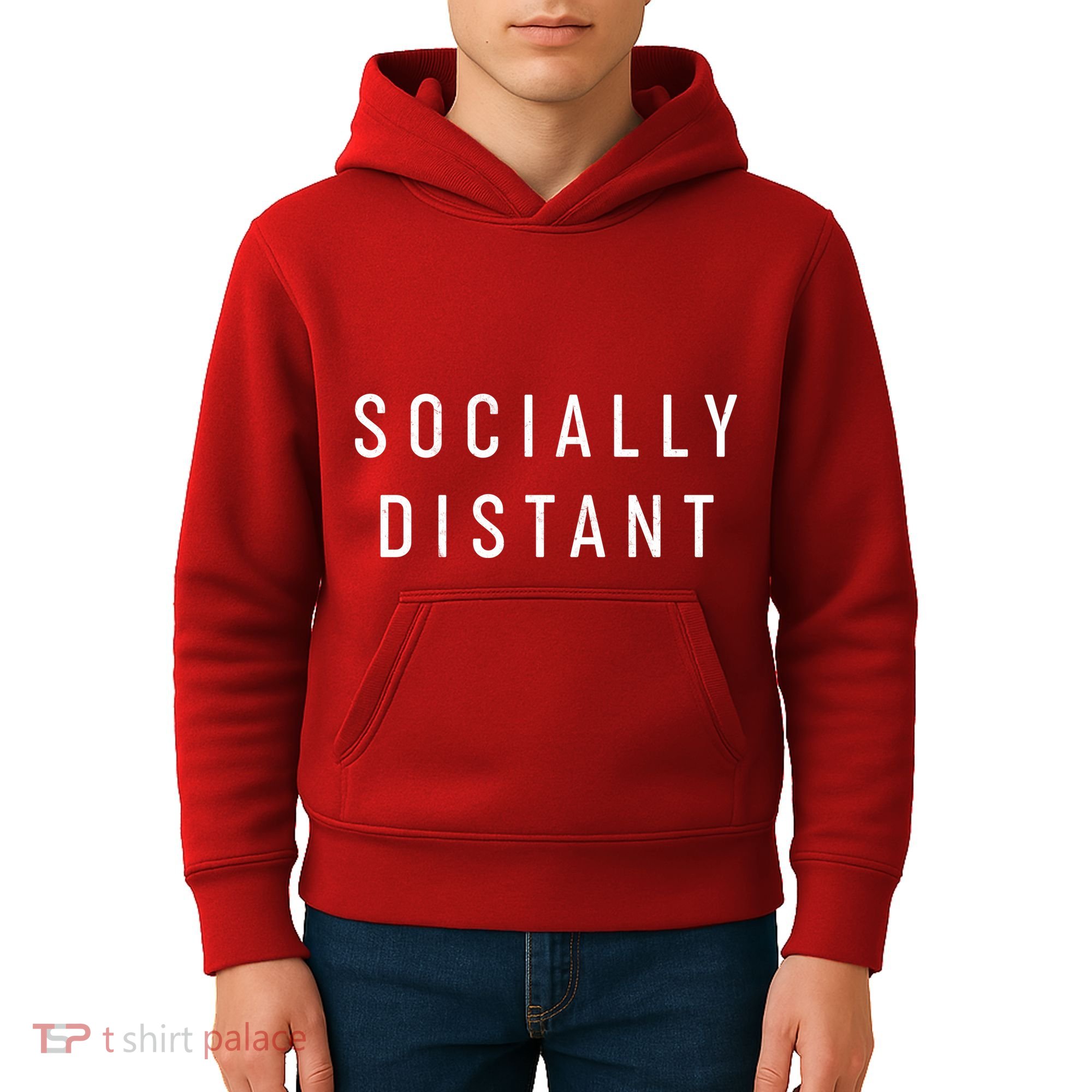 Funny Socially Distant  Kids Hoodie