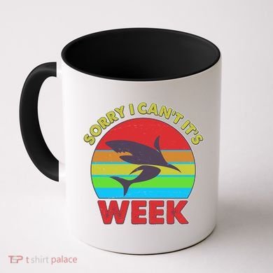 Funny Sorry I Can't It's Shark Week Coffee Mug