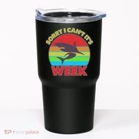 Funny Sorry I Can't It's Shark Week Tumbler thumb 0