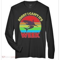 Funny Sorry I Can't It's Shark Week Zone Performance Long-Sleeve T-Shirt thumb 0