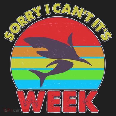 Funny Sorry I Can't It's Shark Week Zone Performance Long-Sleeve T-Shirt
