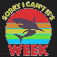 Funny Sorry I Can't It's Shark Week Zone Performance Long-Sleeve T-Shirt thumb 2