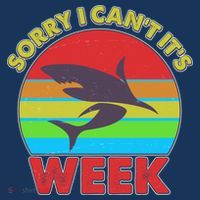 Funny Sorry I Can't It's Shark Week Doggie Tank thumb 4