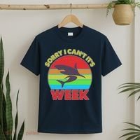 Funny Sorry I Can't It's Shark Week T-Shirt thumb 2