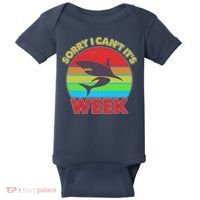 Funny Sorry I Can't It's Shark Week Baby Bodysuit thumb 0