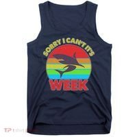 Funny Sorry I Can't It's Shark Week Tank Top thumb 0