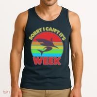 Funny Sorry I Can't It's Shark Week Tank Top thumb 3