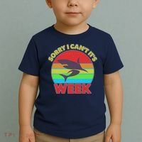 Funny Sorry I Can't It's Shark Week Toddler T-Shirt thumb 2