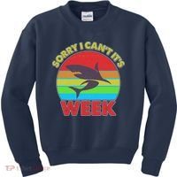 Funny Sorry I Can't It's Shark Week Kids Sweatshirt thumb 0