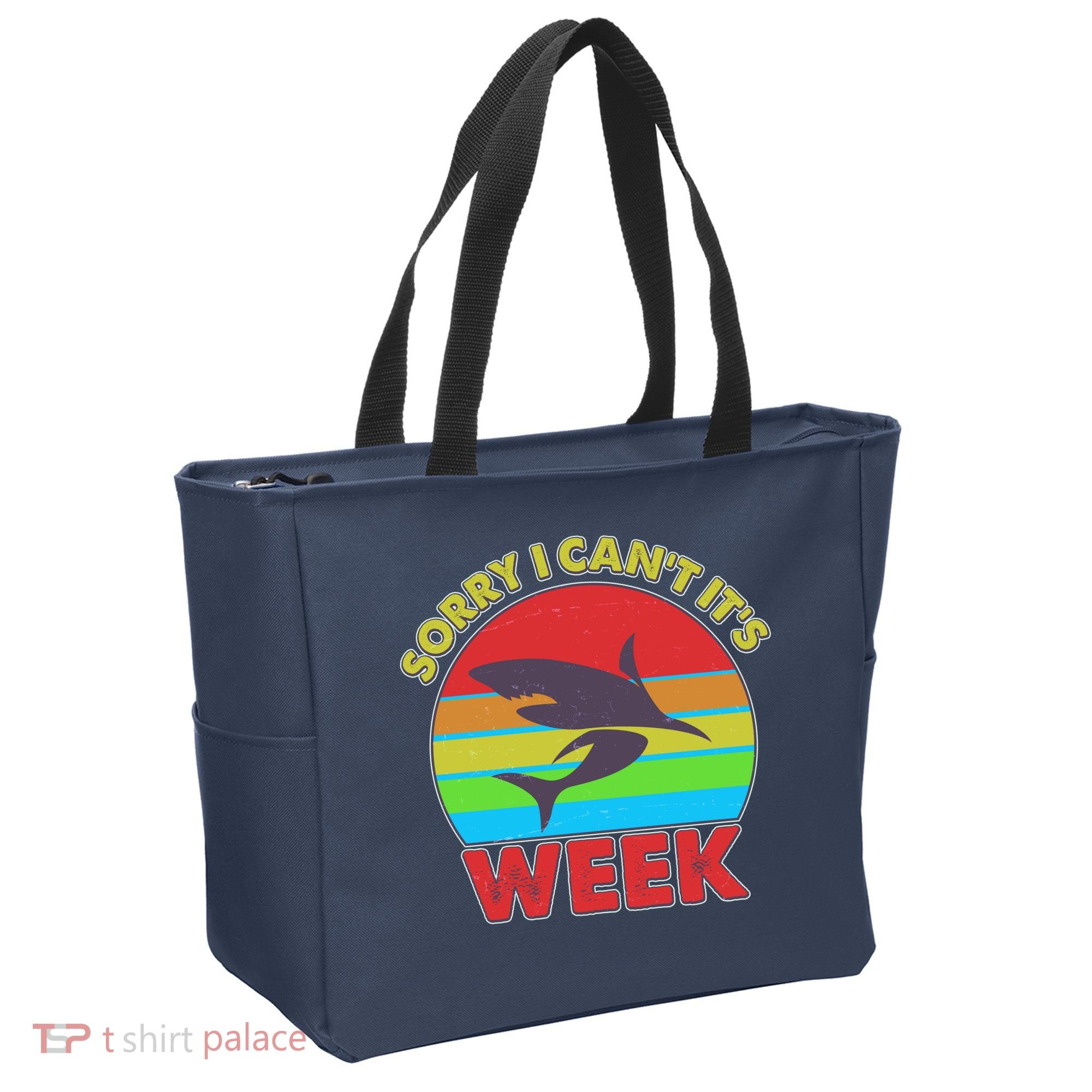 Funny Sorry I Can't It's Shark Week Tote Bag