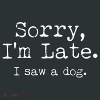 Funny Sorry I'm Late I Saw A Dog Kids Sweatshirt thumb 2