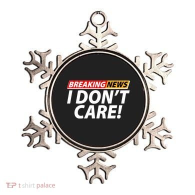 Funny Spoof Meme Breaking News I Don't Care Ornament