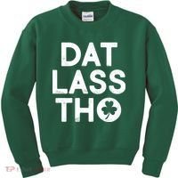 Funny St. Patrick's Day - Dat Lass Tho Kids Sweatshirt thumb 0