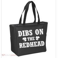 Funny St. Patrick's Day - Dibs On The Redhead Tote Bag thumb 2