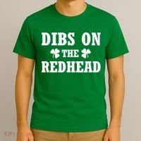 Funny St. Patrick's Day - Dibs On The Redhead T-Shirt thumb 3