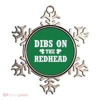Funny St. Patrick's Day - Dibs On The Redhead Ornament thumb 0