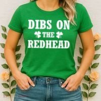 Funny St. Patrick's Day - Dibs On The Redhead Women's T-Shirt thumb 2