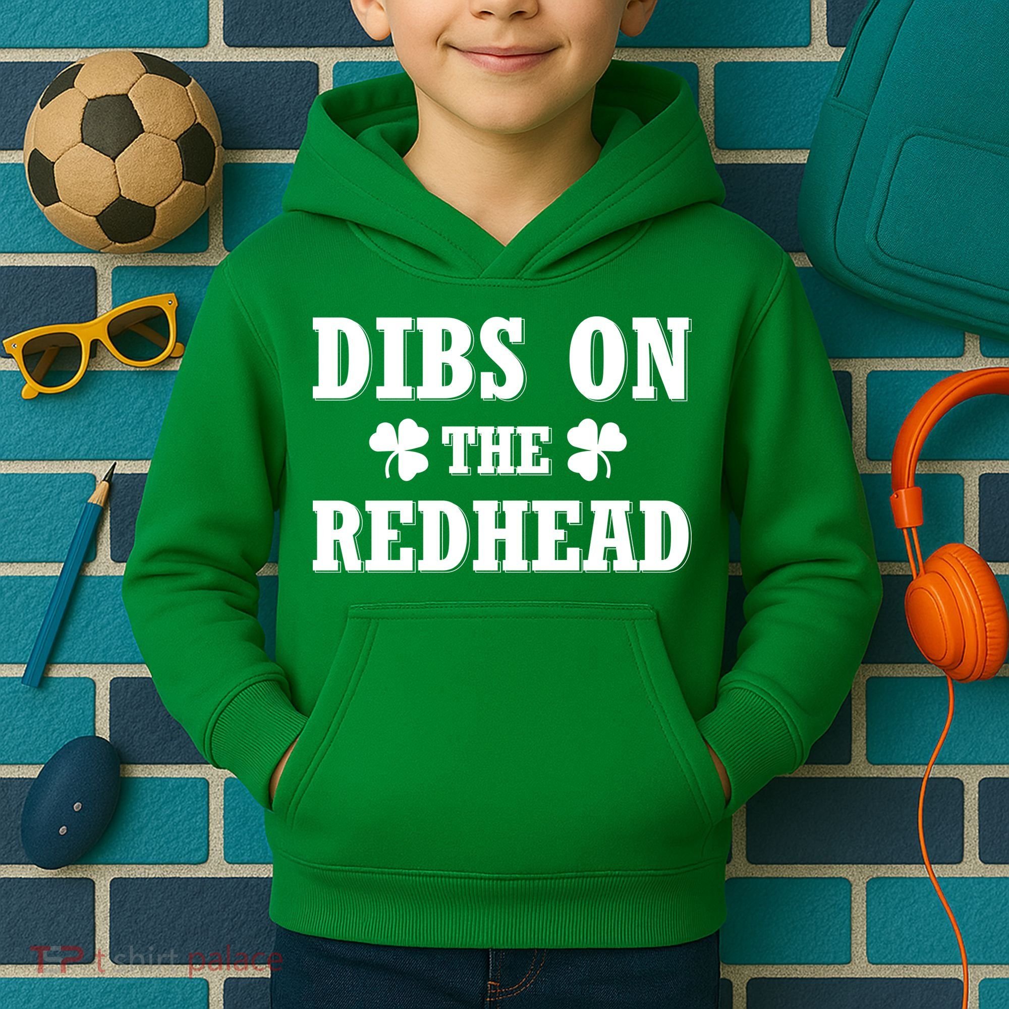 Funny St. Patrick's Day - Dibs On The Redhead Kids Hoodie