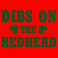 Funny St. Patrick's Day - Dibs On The Redhead Santa Hat thumb 1