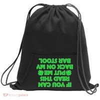 Funny St. Patrick's Day Quote Sweatshirt Cinch Pack Bag thumb 0