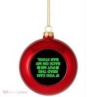 Funny St. Patrick's Day Quote Plastic Christmas Ball Ornament thumb 0