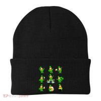 Funny St. Patrick's Day Shamrock Beer Leprechaun Emojis Beanie thumb 0