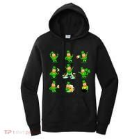 Funny St. Patrick's Day Shamrock Beer Leprechaun Emojis Women's Hoodie thumb 0