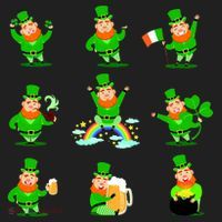 Funny St. Patrick's Day Shamrock Beer Leprechaun Emojis Tumbler thumb 3