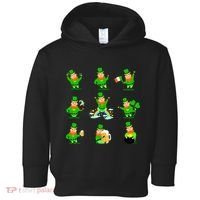 Funny St. Patrick's Day Shamrock Beer Leprechaun Emojis Toddler Hoodie thumb 0