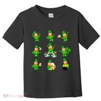 Funny St. Patrick's Day Shamrock Beer Leprechaun Emojis Toddler T-Shirt thumb 0