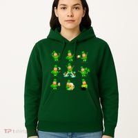 Funny St. Patrick's Day Shamrock Beer Leprechaun Emojis Hoodie thumb 5