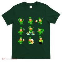 Funny St. Patrick's Day Shamrock Beer Leprechaun Emojis T-Shirt thumb 0