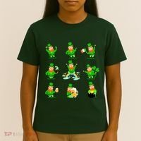 Funny St. Patrick's Day Shamrock Beer Leprechaun Emojis T-Shirt thumb 4