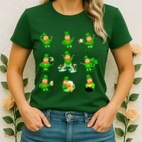 Funny St. Patrick's Day Shamrock Beer Leprechaun Emojis Women's T-Shirt thumb 2