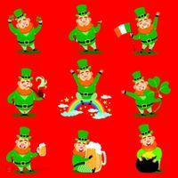 Funny St. Patrick's Day Shamrock Beer Leprechaun Emojis Santa Hat thumb 1