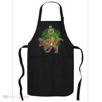 Funny St Patrick Pug On T-Rex Apron thumb 0