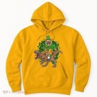 Funny St Patrick Pug On T-Rex Hoodie thumb 0